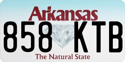 AR license plate 858KTB