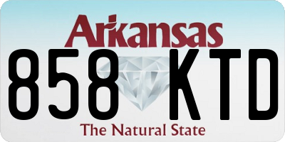 AR license plate 858KTD