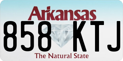AR license plate 858KTJ