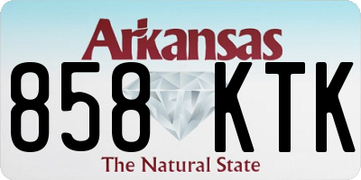 AR license plate 858KTK