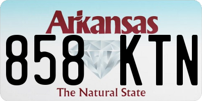 AR license plate 858KTN
