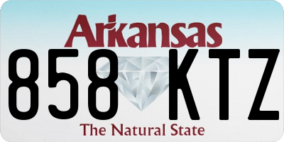 AR license plate 858KTZ