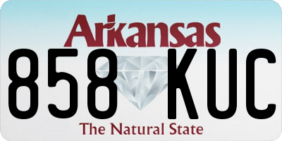 AR license plate 858KUC