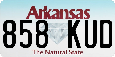 AR license plate 858KUD
