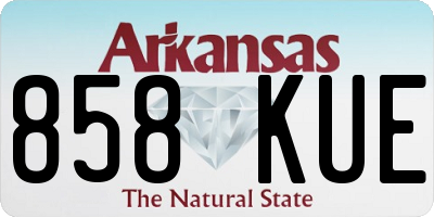 AR license plate 858KUE