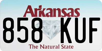 AR license plate 858KUF