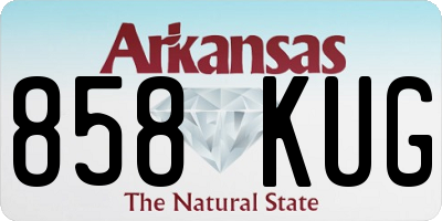 AR license plate 858KUG