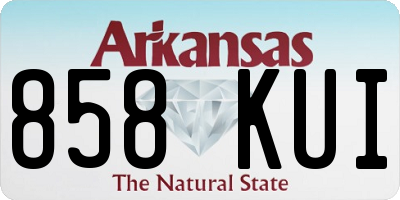 AR license plate 858KUI