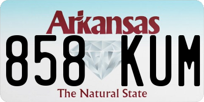 AR license plate 858KUM