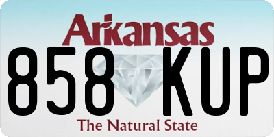 AR license plate 858KUP