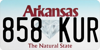 AR license plate 858KUR