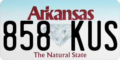 AR license plate 858KUS