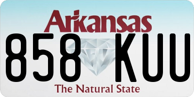 AR license plate 858KUU