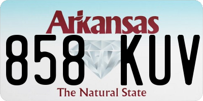 AR license plate 858KUV