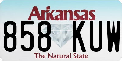 AR license plate 858KUW