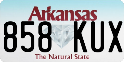 AR license plate 858KUX