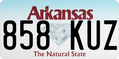 AR license plate 858KUZ