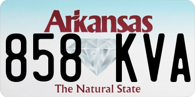 AR license plate 858KVA