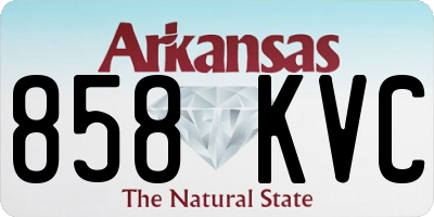 AR license plate 858KVC