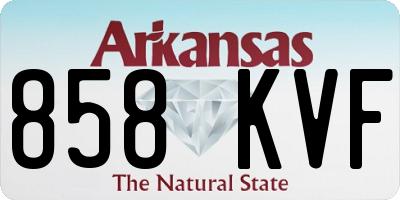 AR license plate 858KVF