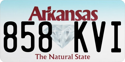 AR license plate 858KVI