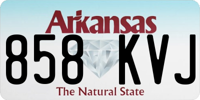 AR license plate 858KVJ