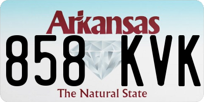 AR license plate 858KVK
