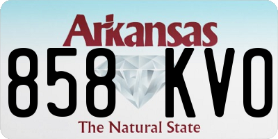 AR license plate 858KVO