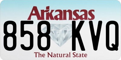 AR license plate 858KVQ