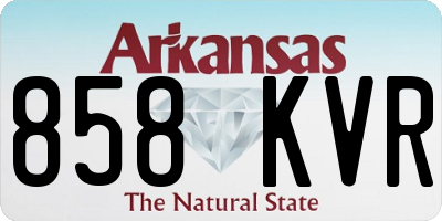 AR license plate 858KVR