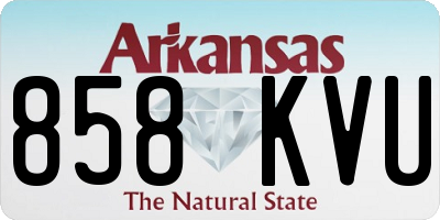 AR license plate 858KVU