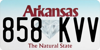 AR license plate 858KVV