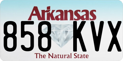 AR license plate 858KVX