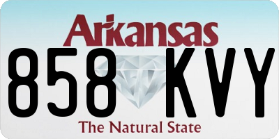 AR license plate 858KVY