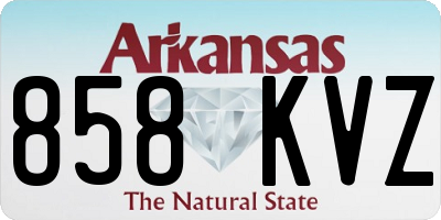 AR license plate 858KVZ