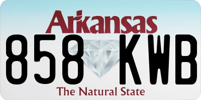 AR license plate 858KWB