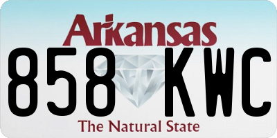 AR license plate 858KWC
