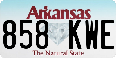 AR license plate 858KWE
