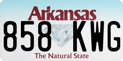 AR license plate 858KWG