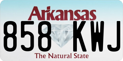 AR license plate 858KWJ