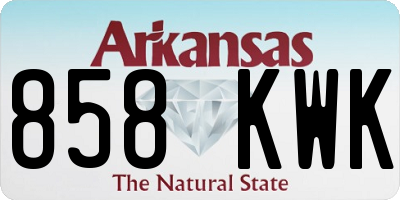 AR license plate 858KWK