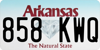 AR license plate 858KWQ