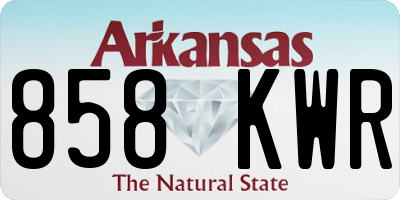 AR license plate 858KWR