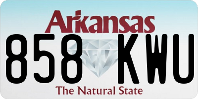 AR license plate 858KWU