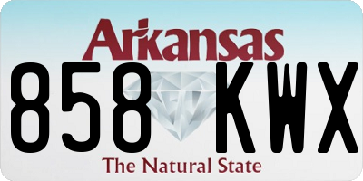 AR license plate 858KWX