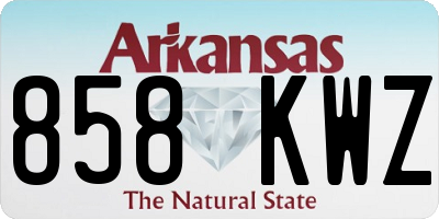 AR license plate 858KWZ