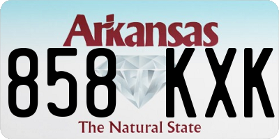AR license plate 858KXK