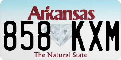 AR license plate 858KXM