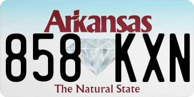 AR license plate 858KXN