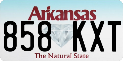 AR license plate 858KXT